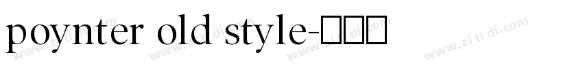 poynter old style字体转换